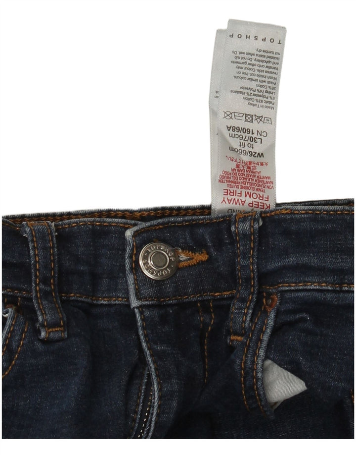 Jeans feminino Topshop largo W26 L29 algodão azul