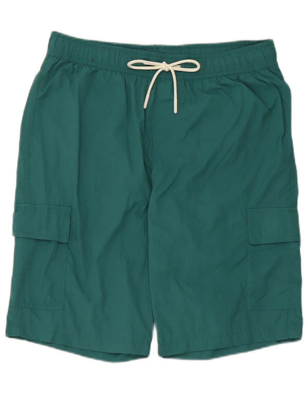 Shorts de natação masculino Marks & Spencer Cargo poliamida verde médio