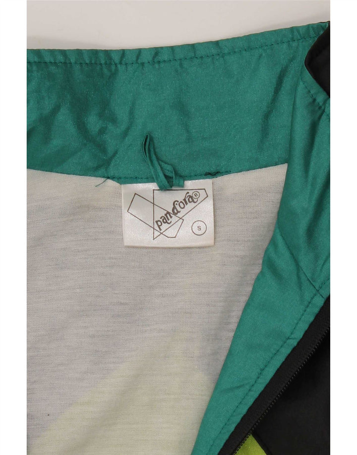 Pandora Mens Treino Top Jacket Pequeno Poliéster Colorblock Preto