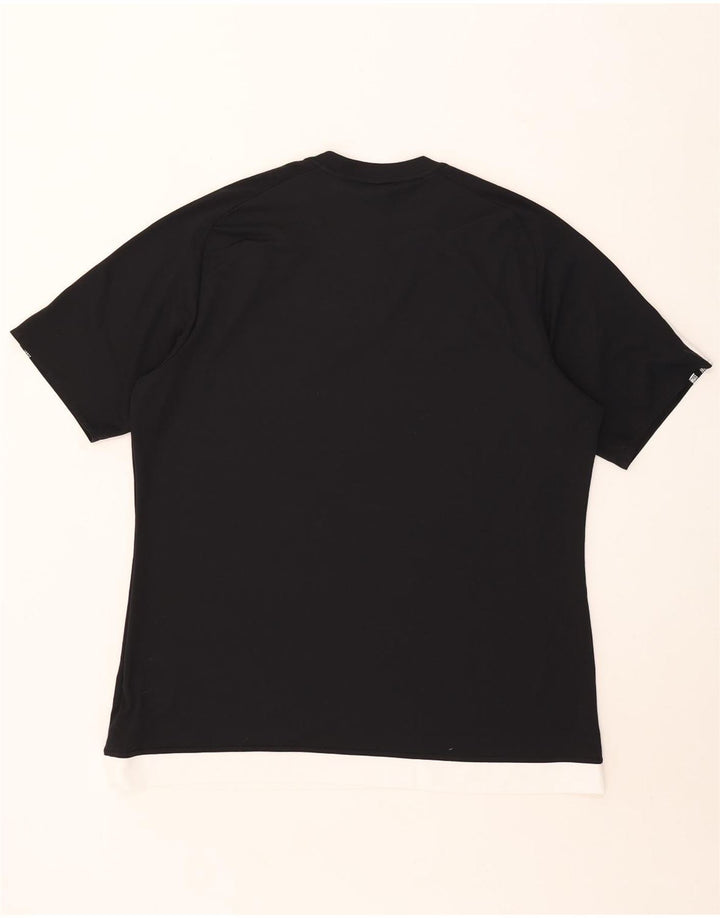 Adidas Masculino Climalite Camiseta Top XL Preto Colorblock Poliéster