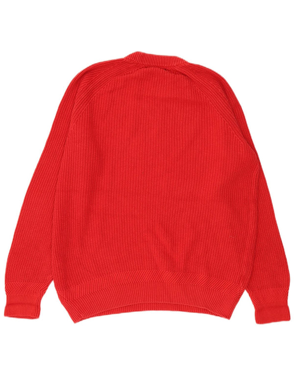 Fred Perry Suéter masculino com gola redonda XL algodão vermelho