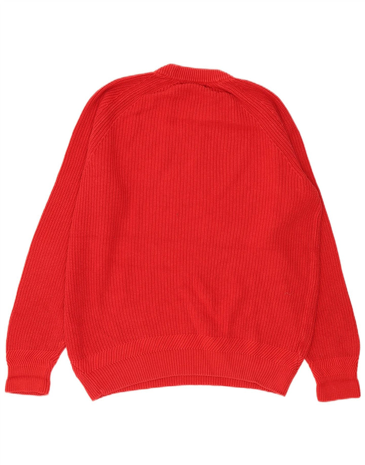 Fred Perry Suéter masculino com gola redonda XL algodão vermelho