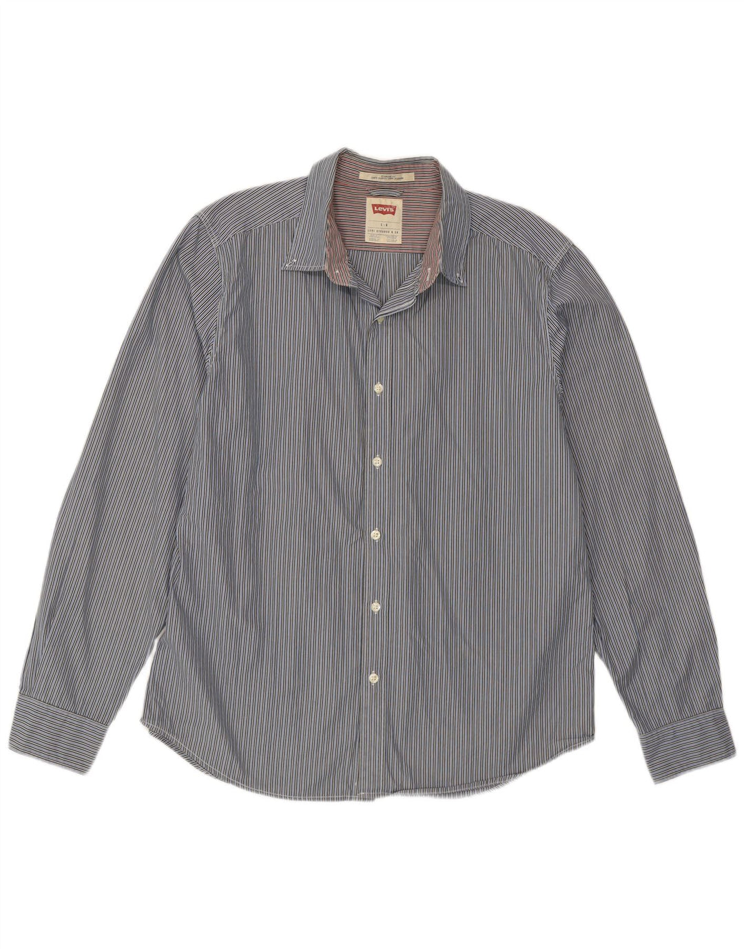 Camisa masculina Levi's Standard Fit grande listrada azul