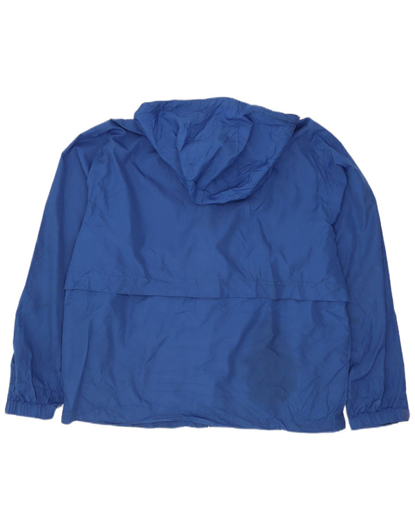 Jaqueta de chuva masculina Eddie Bauer com capuz Reino Unido 38 poliéster azul médio