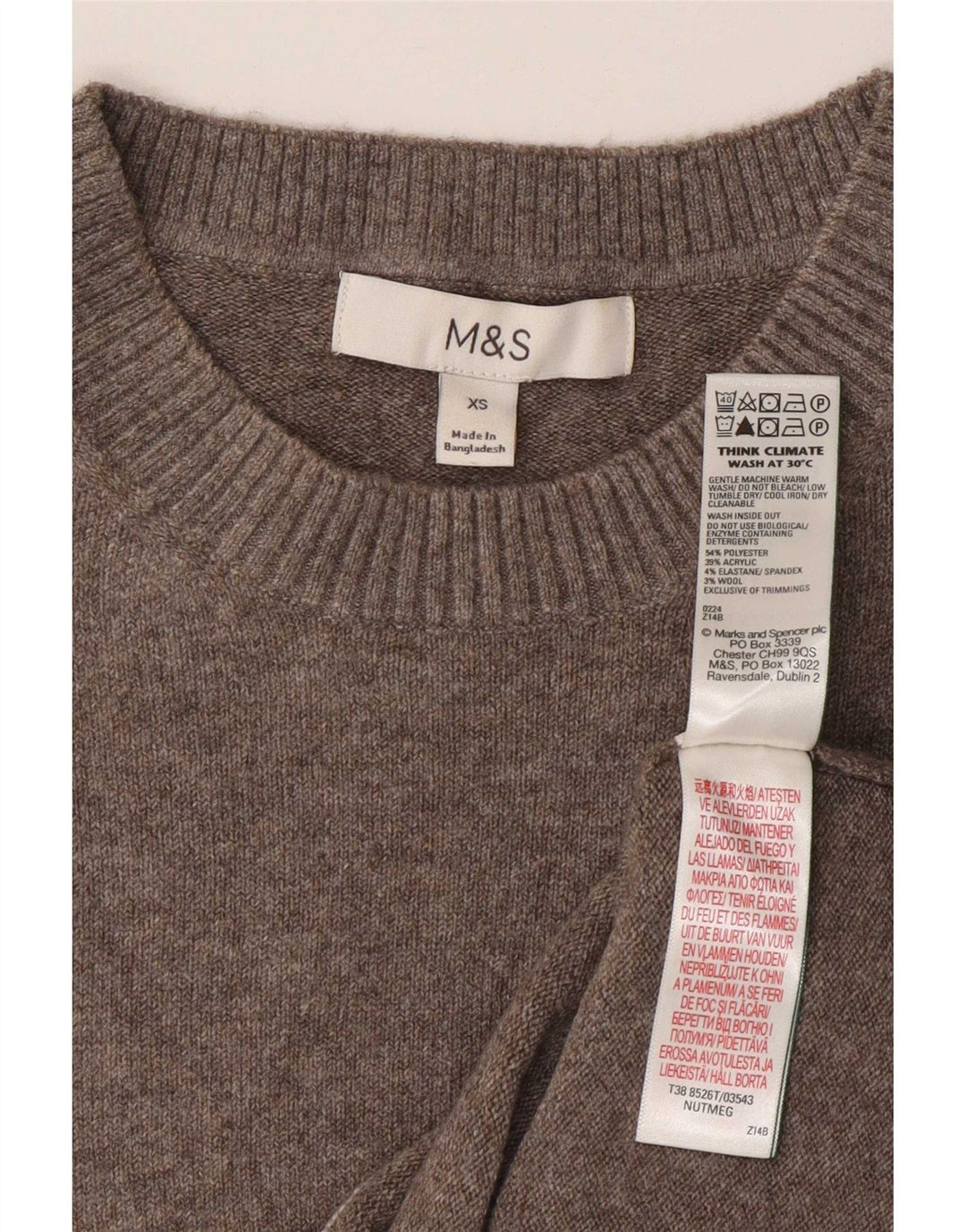 Regata feminina Marks & Spencer com colete UK 6 XS poliéster cinza
