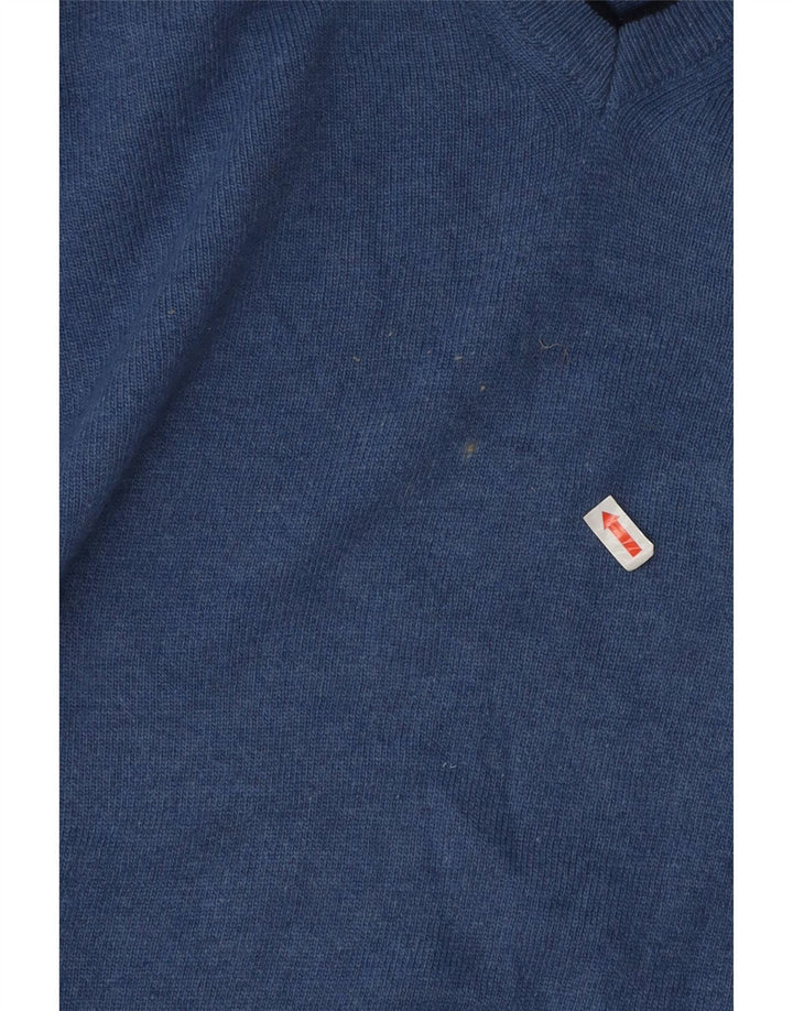 Suéter masculino North Sails com decote em V grande poliamida azul