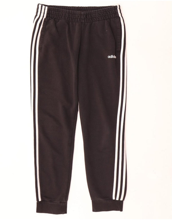 Adidas Womens Tracksuit Calças Joggers UK 12/14 Médio Algodão Preto