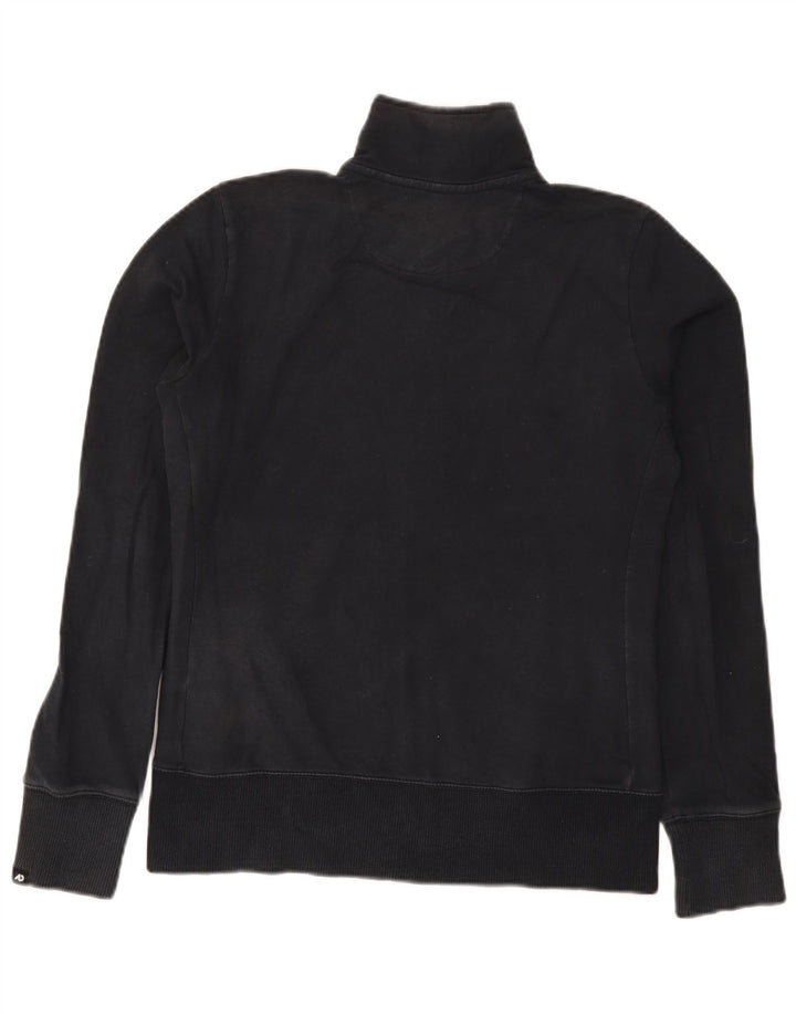 Nike Womens Tracksuit Top Jacket UK 14 Médio Preto Colourblock Algodão