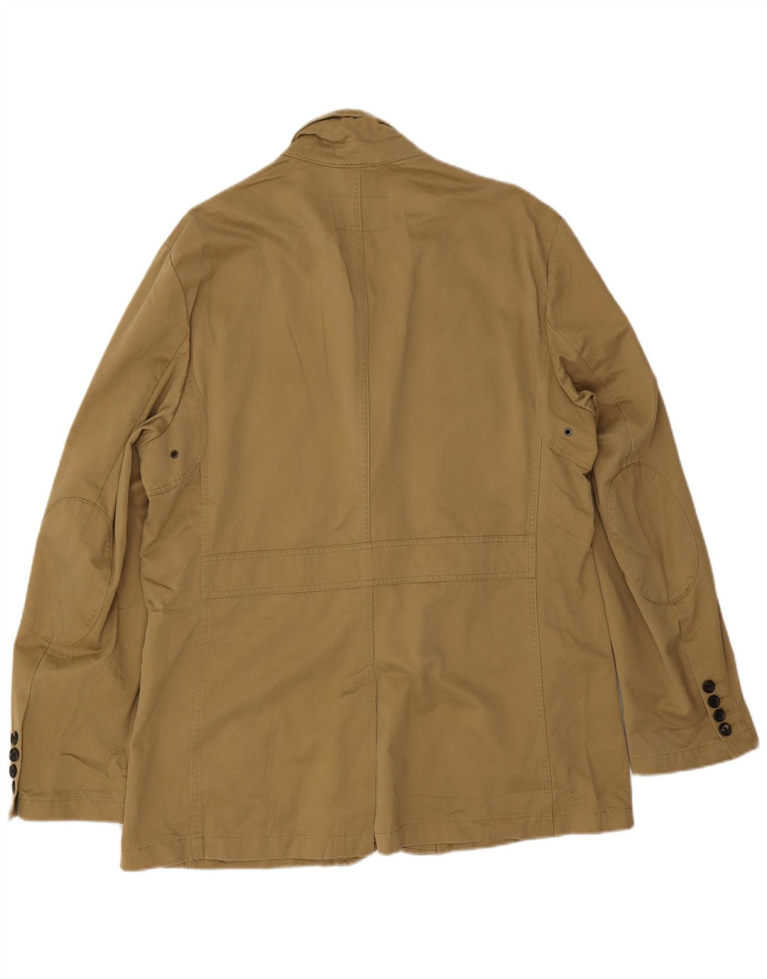 Jaqueta blazer masculina Eddie Bauer com 2 botões Reino Unido 42 XL algodão cáqui