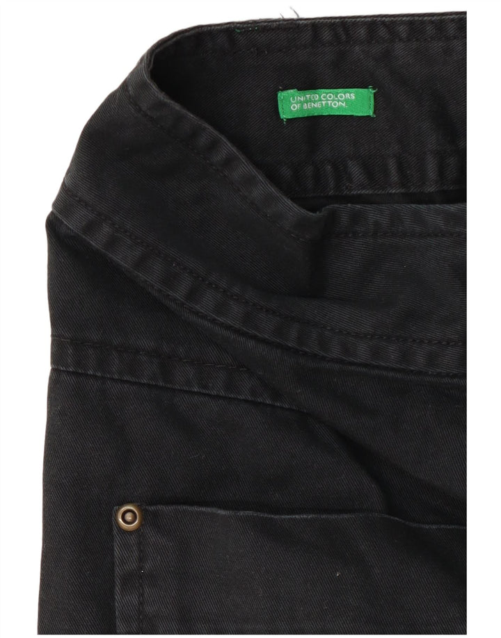 Mini saia cargo feminina Benetton W28 médio azul marinho