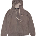 Suéter feminino com capuz e zíper NORTH SAILS Reino Unido 12 algodão cinza médio