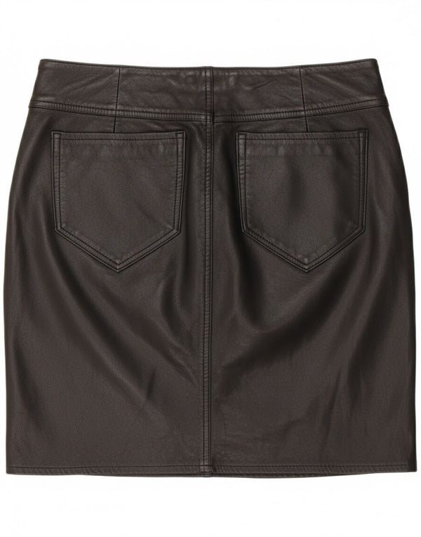 Saia reta feminina vintage cintura baixa W32 grande preta