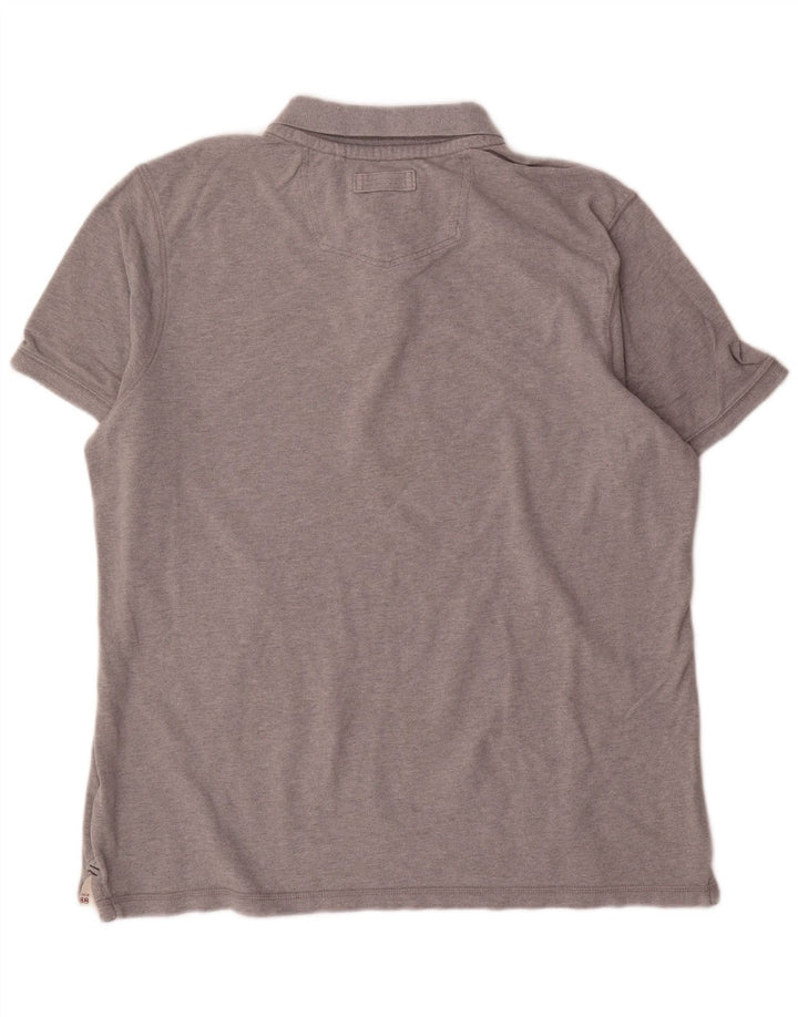 Camisa polo masculina Fat Face 2XL algodão cinza