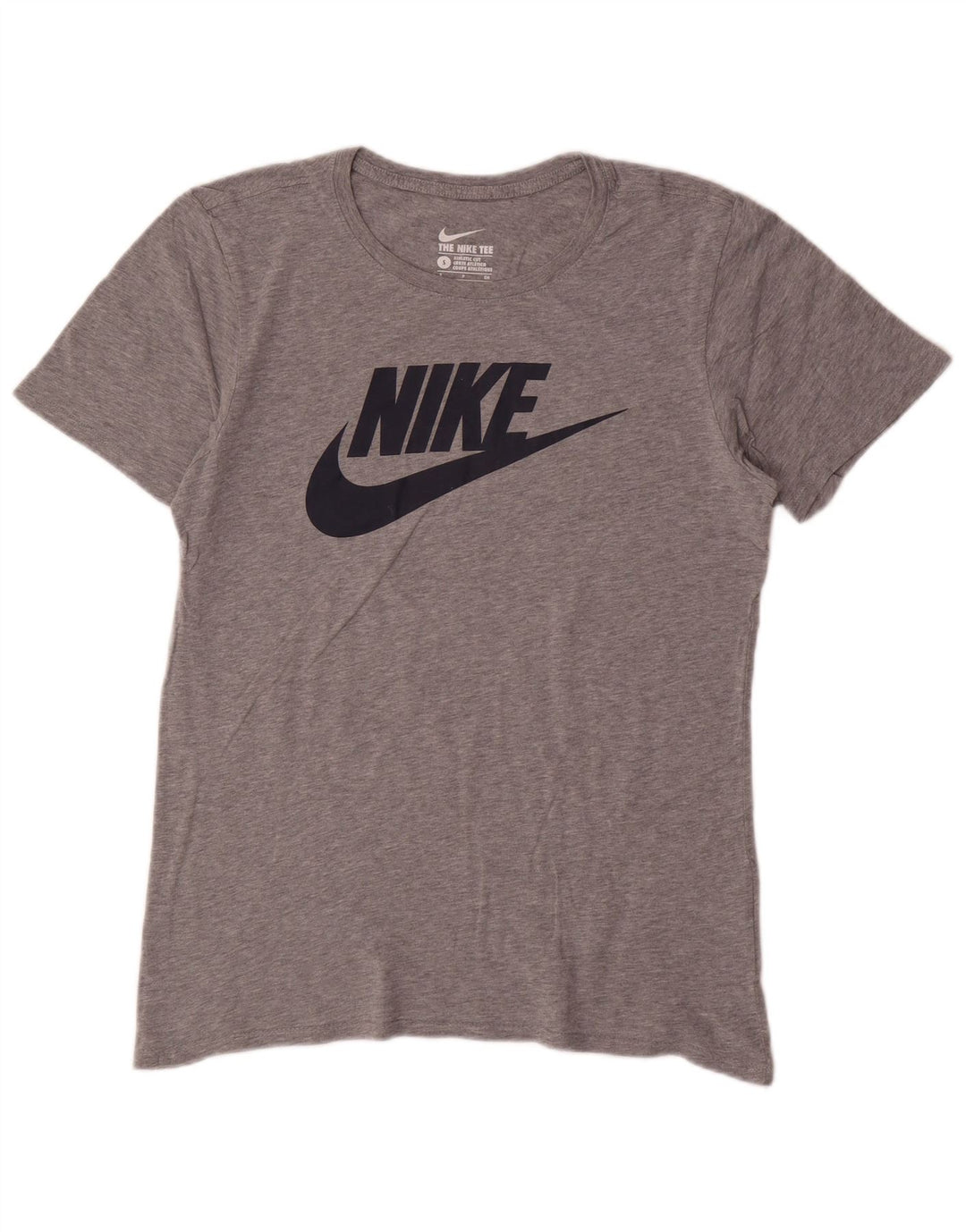 Camiseta Nike masculina gráfica Top pequeno algodão cinza