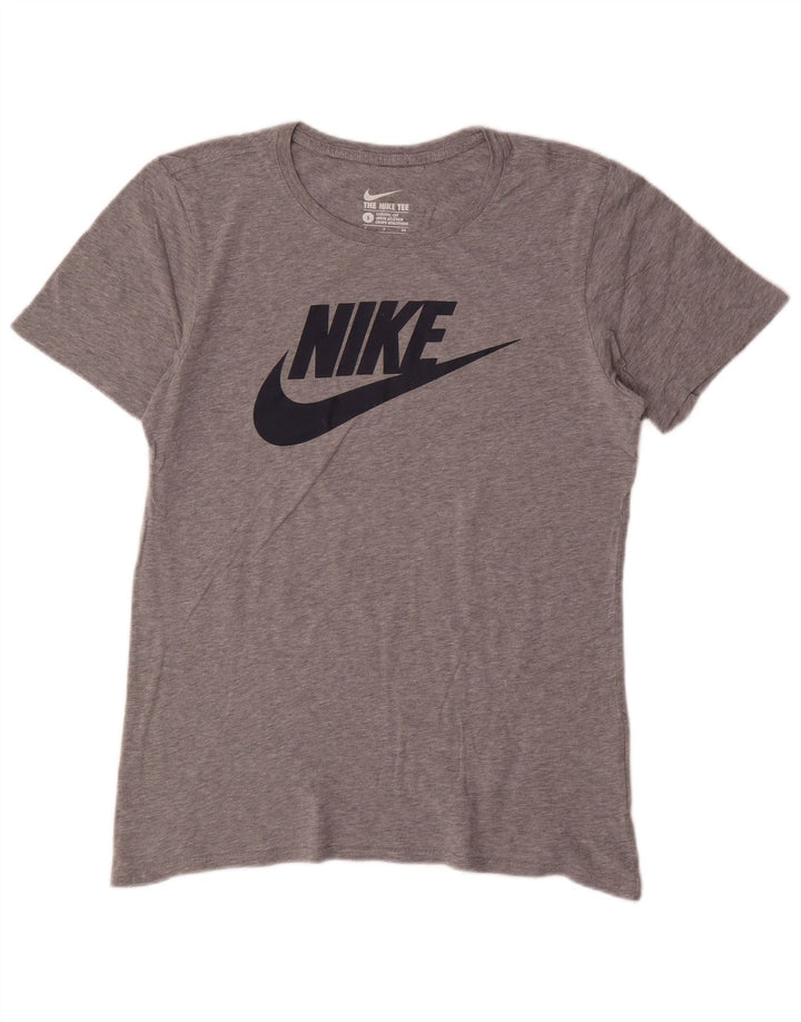 Camiseta Nike masculina gráfica Top pequeno algodão cinza