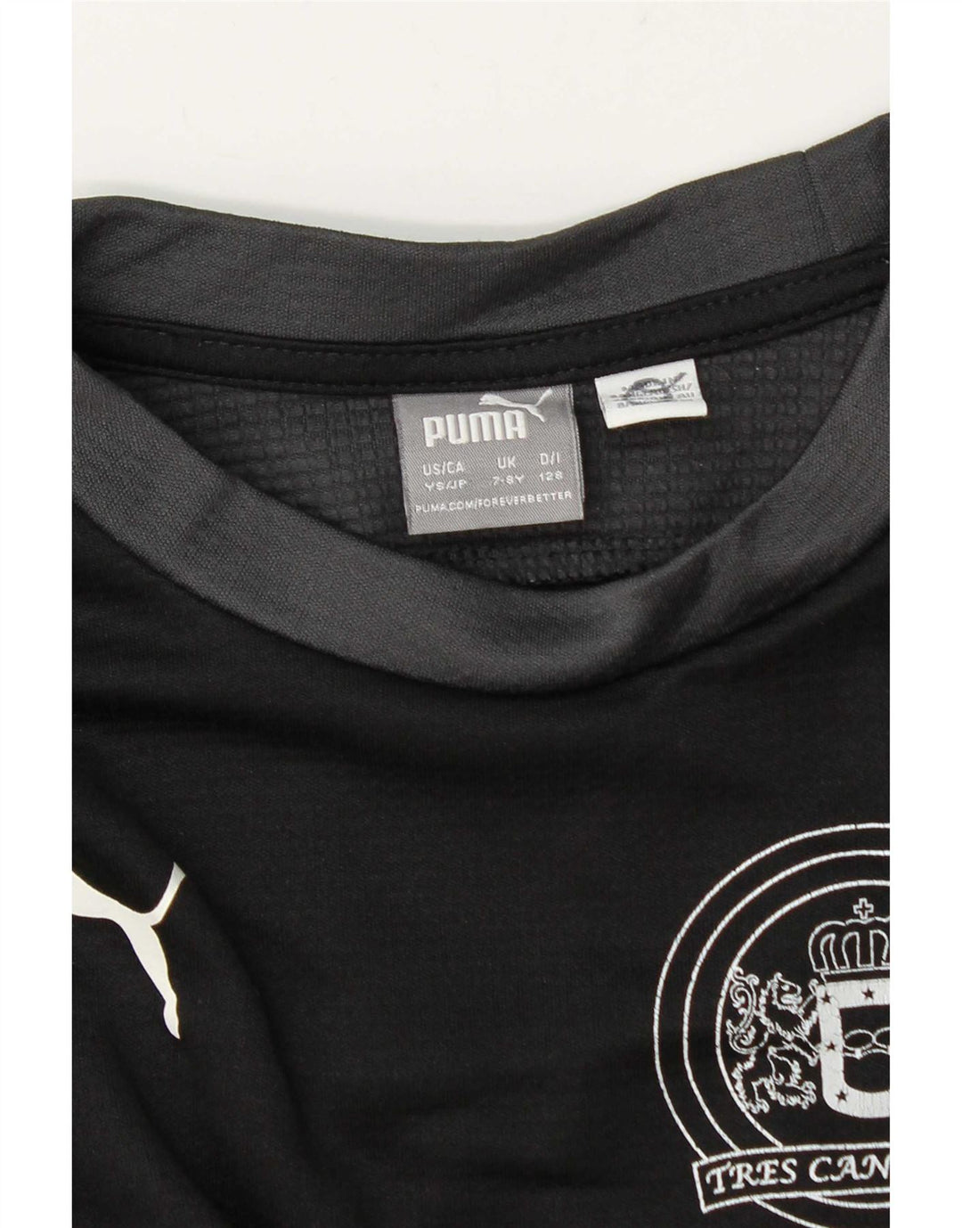Puma Boys Graphic Top manga comprida 7-8 anos preto colorblock