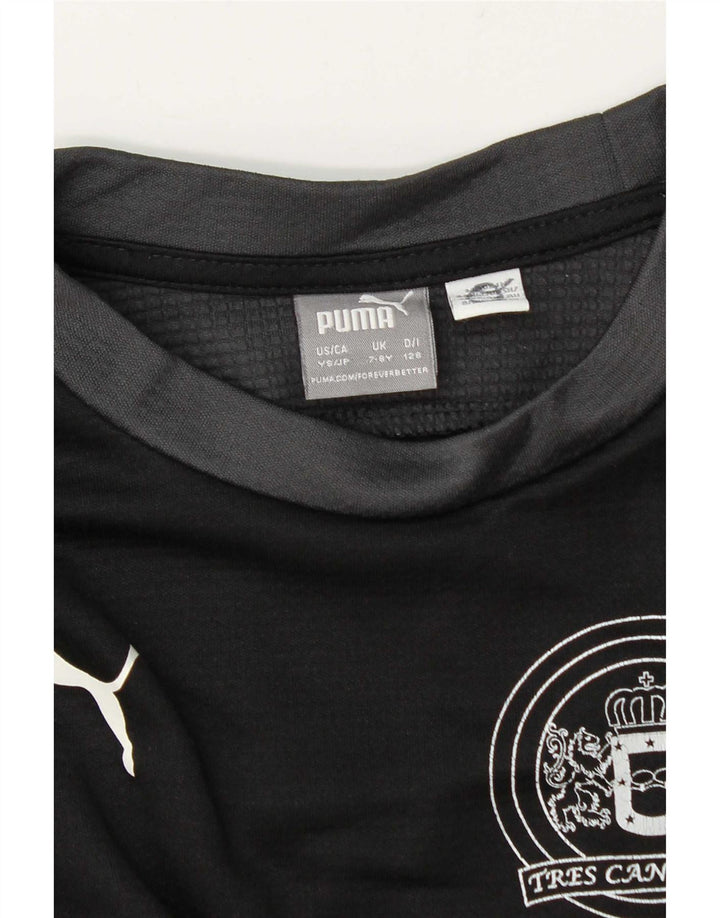 Puma Boys Graphic Top manga comprida 7-8 anos preto colorblock