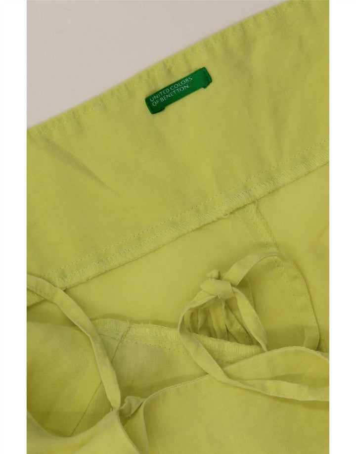 Vestido de verão regular feminino Benetton UK 12 médio amarelo