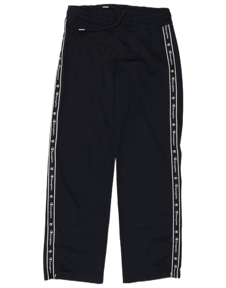Fato de treino feminino Champion Graphic Full UK 16 grande poliéster azul marinho