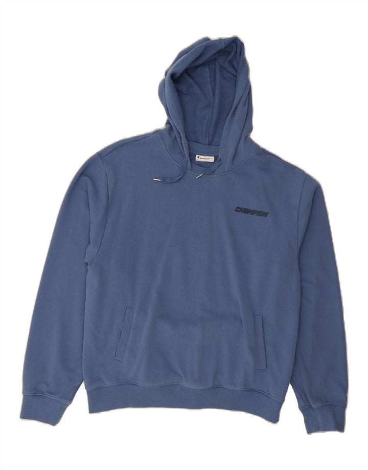 CHAMPION Womens Hoodie Jumper UK 18 XL Blue Cotton Vintage Champion and Second-Hand Champion from Messina Hembry 