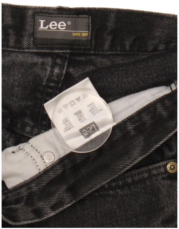 Lee Mens Brooklyn Straight Jeans W34 L31 Algodão Preto