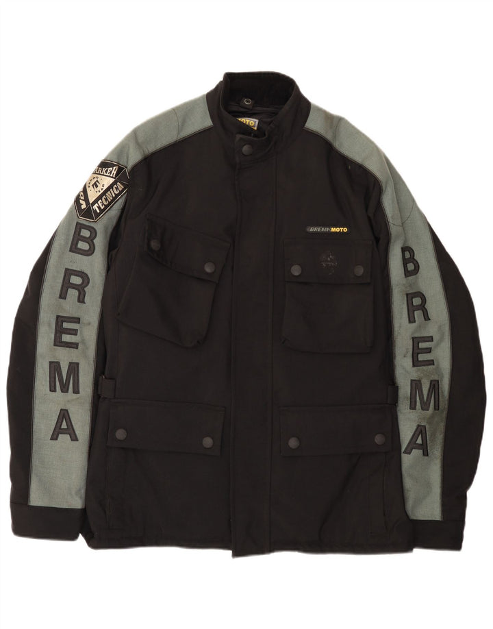 Jaqueta masculina Brema Graphic Racer IT 50 grande bloco colorido preto