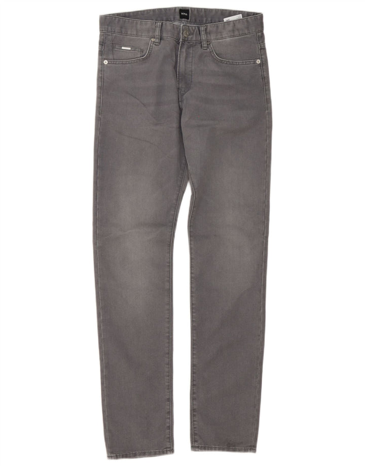 Hugo Boss Mens Jeans Slim W30 L32 Algodão Cinza