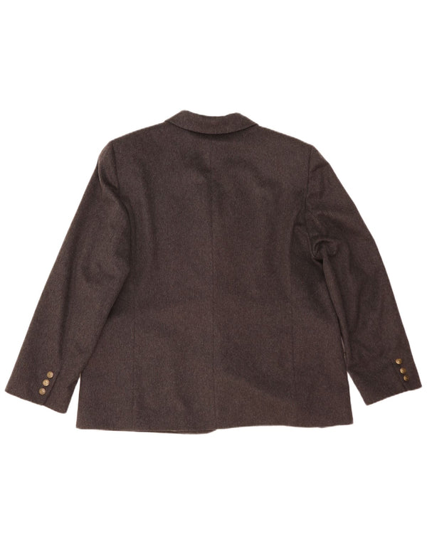 Jaqueta blazer feminina vintage com 2 botões IT 51 2XL lã cinza