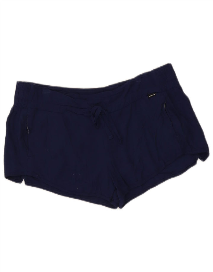 Shorts esportivos femininos Hurley UK 14 médio azul marinho rayon