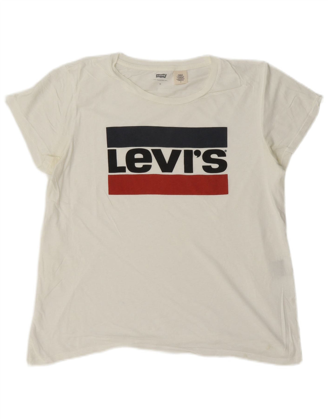 Camiseta feminina gráfica Levi's UK 14 médio branco