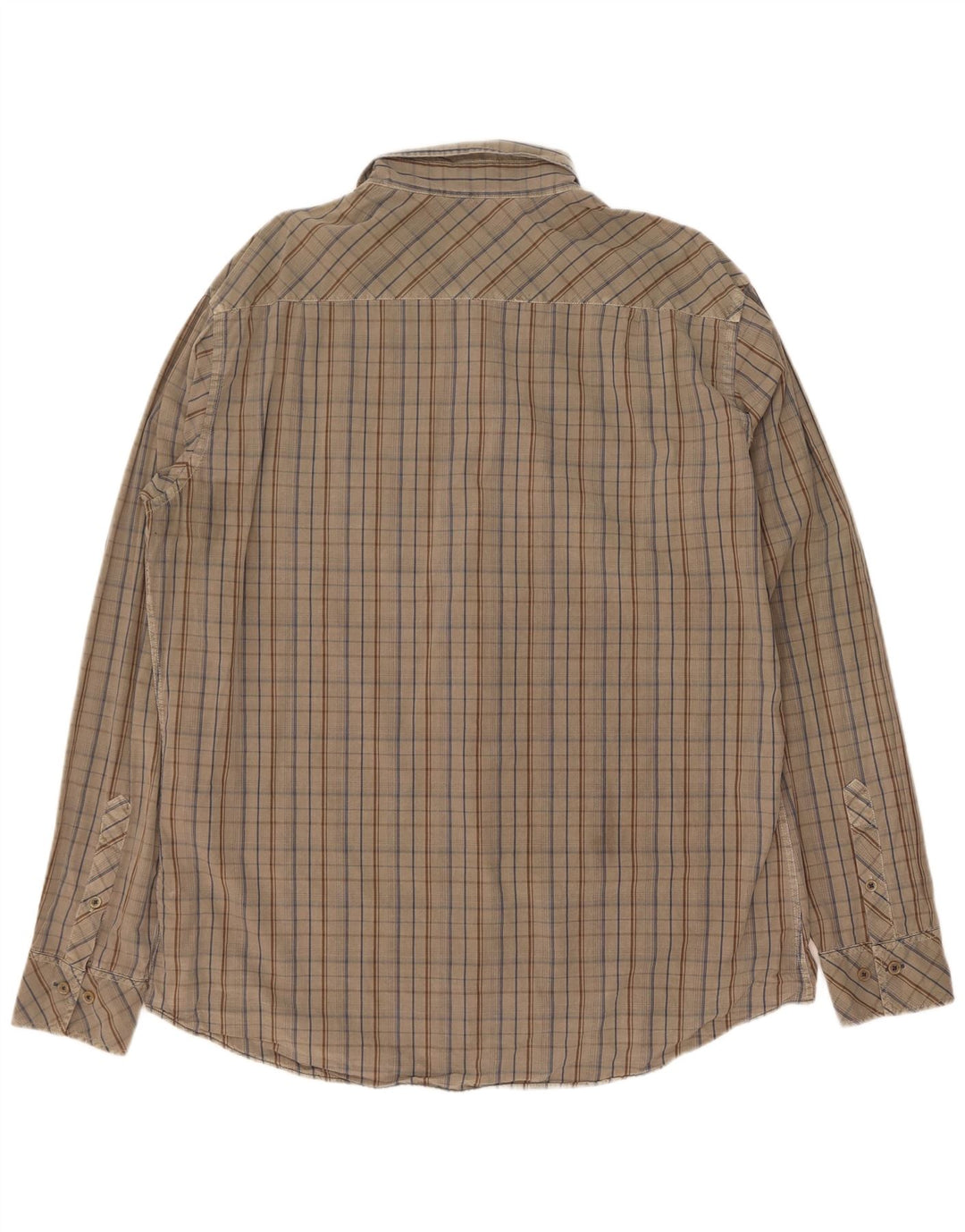 Camisa masculina Marlboro Classics Regular Fit 2XL algodão xadrez cáqui