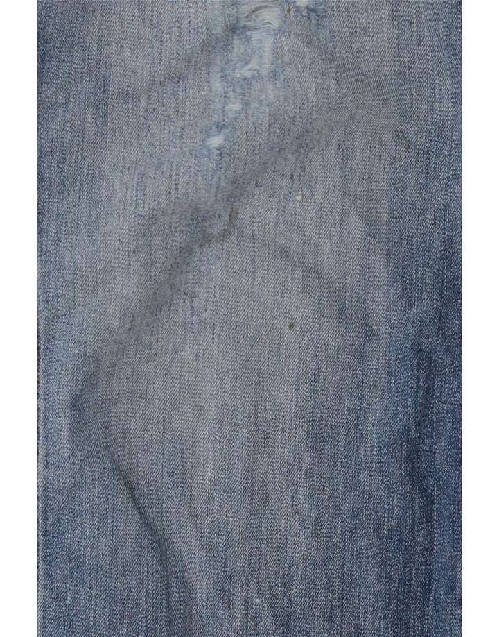 Wrangler Calça jeans reta masculina desgastada W38 L27 azul