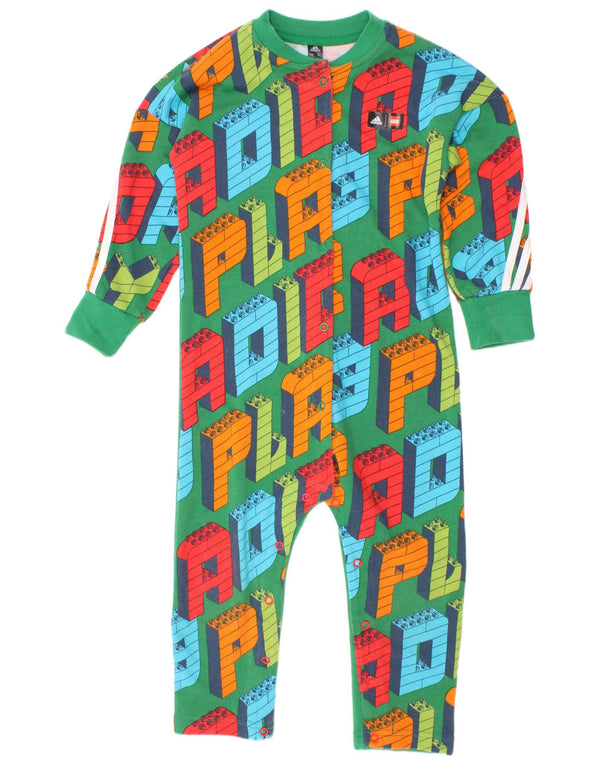 Macacão Adidas Boys Graphic manga comprida 2-3 anos verde