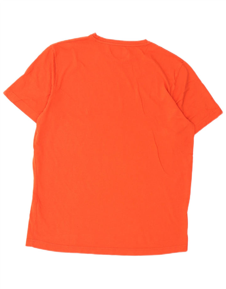 Camiseta gráfica masculina Kappa Top grande algodão laranja