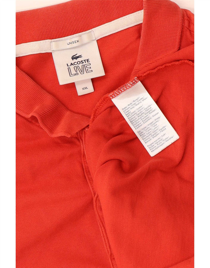 Camisa polo masculina Lacoste 2XL algodão vermelho