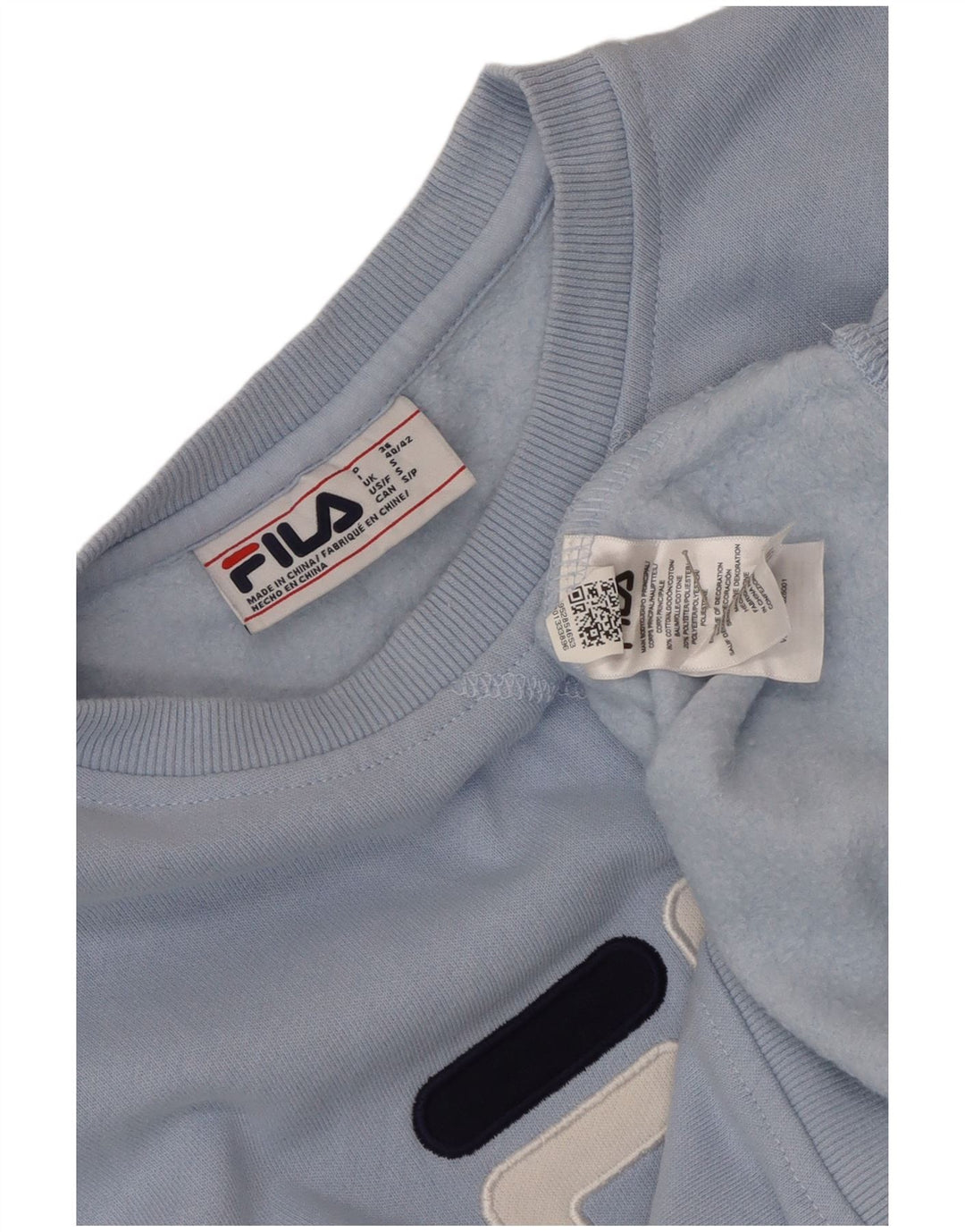 Fila moletom gráfico masculino jumper pequeno azul colorblock algodão