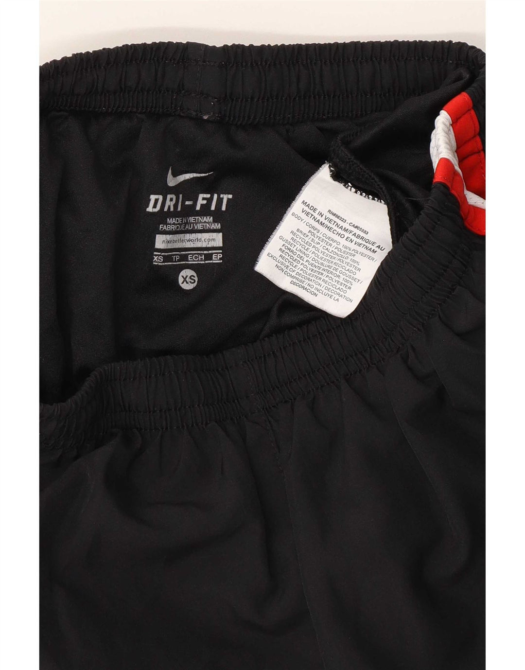 Shorts esportivos femininos Nike UK 4 XS preto colorblock poliéster