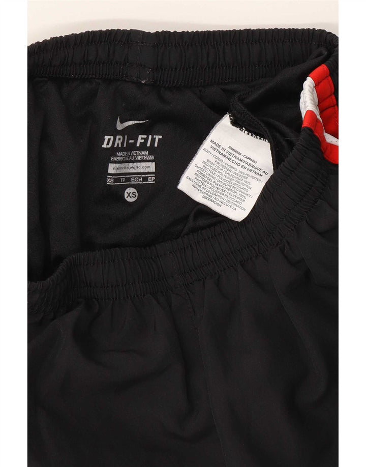 Shorts esportivos femininos Nike UK 4 XS preto colorblock poliéster