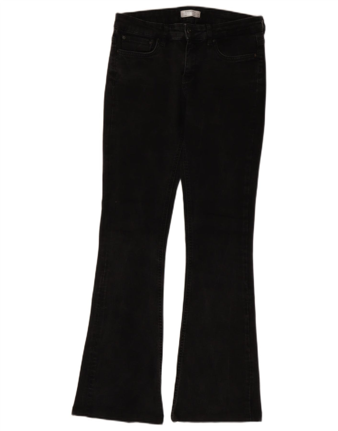 Zara Jeans feminino queimado EU 38 pequeno W28 L31 algodão preto