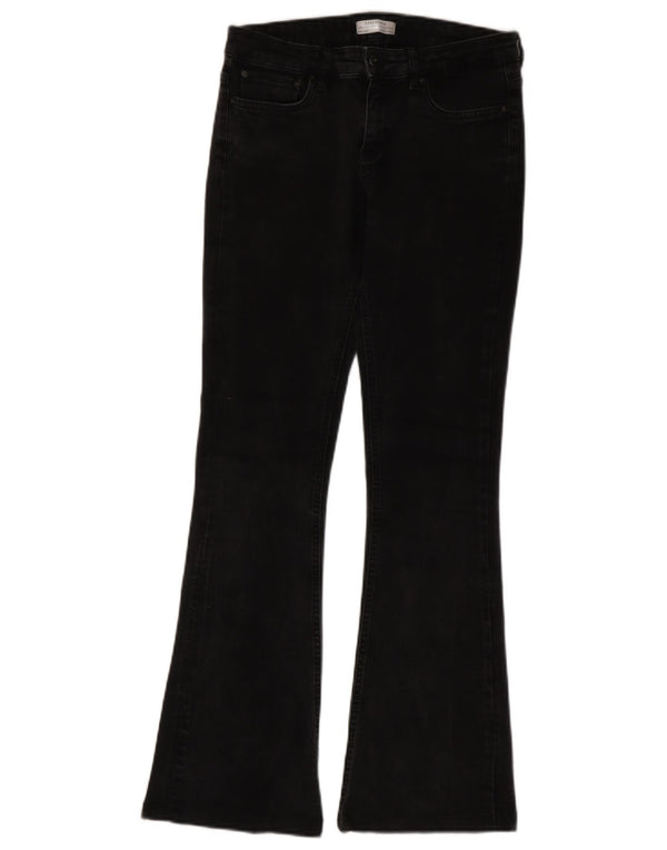 Zara Jeans feminino queimado EU 38 pequeno W28 L31 algodão preto