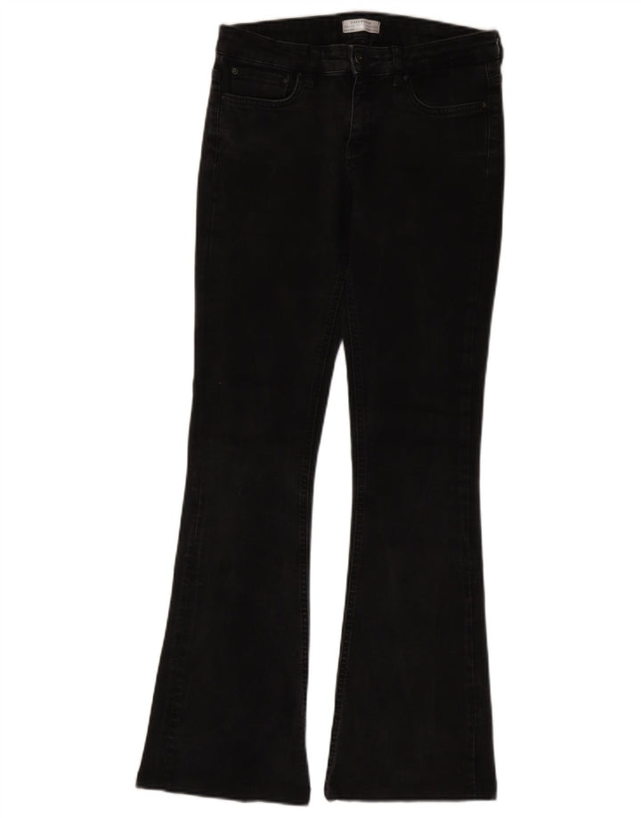 Zara Jeans feminino queimado EU 38 pequeno W28 L31 algodão preto