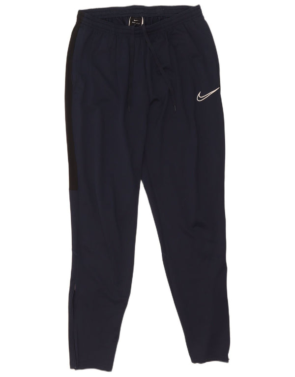 Calça de treino masculina Nike Dri Fit médio azul marinho colorblock poliéster
