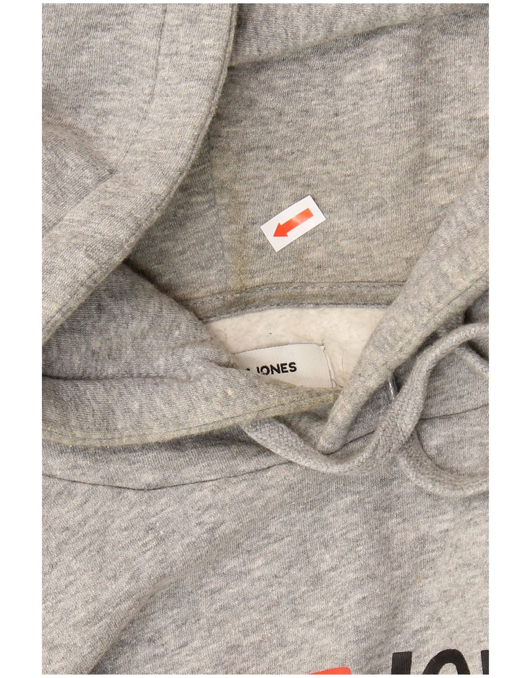 Jumper com capuz gráfico masculino JACK & JONES XL algodão cinza