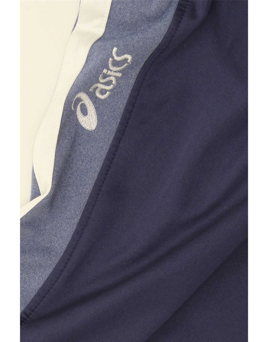 Calça de treino masculina Asics grande bloco colorido azul marinho
