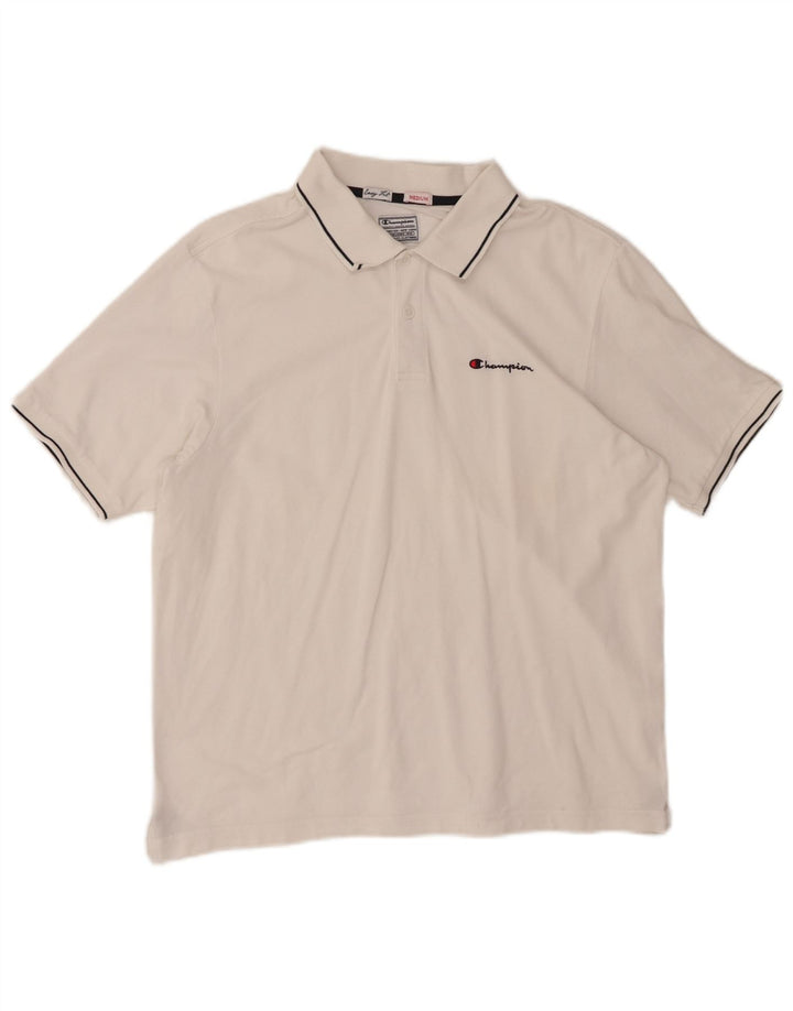 CAMPEÃO Camisa polo masculina Easy Fit médio algodão branco