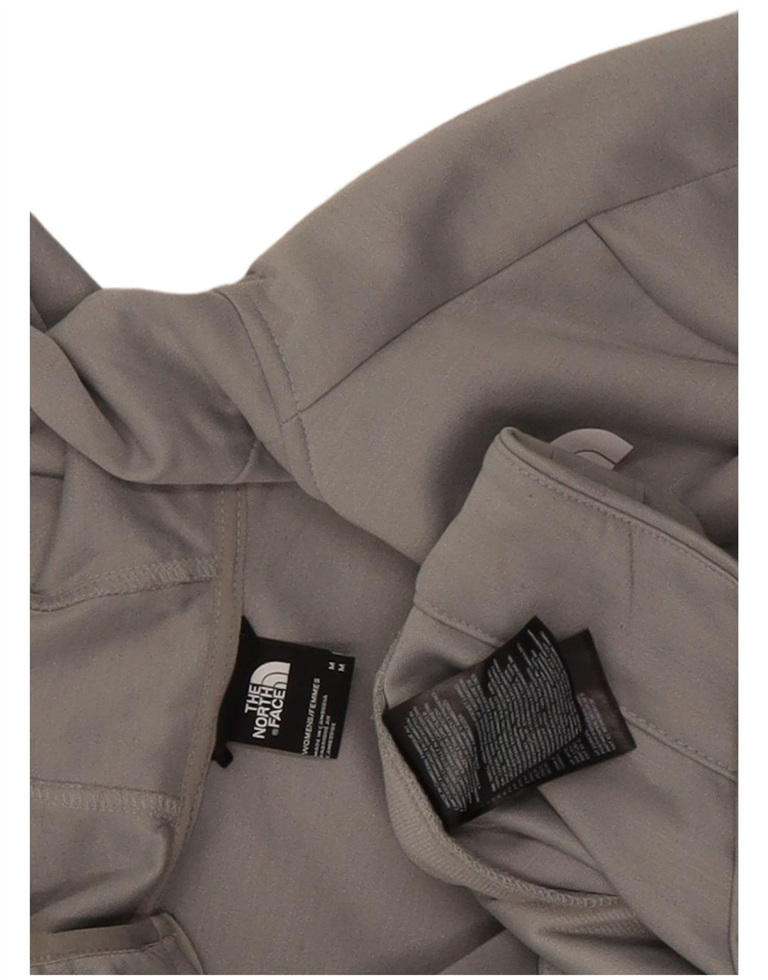 Suéter feminino com capuz e zíper The North Face UK 12 poliéster cinza médio