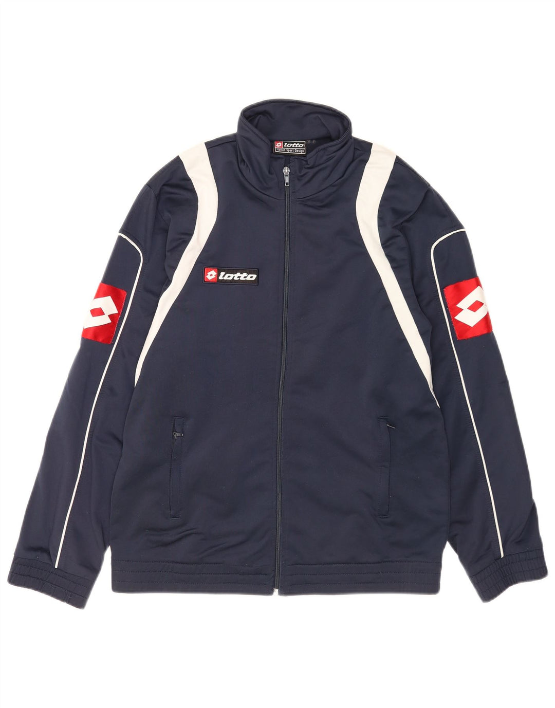 Lotto Mens Treino Top Jacket UK 38/40 Médio Azul Marinho Colorblock