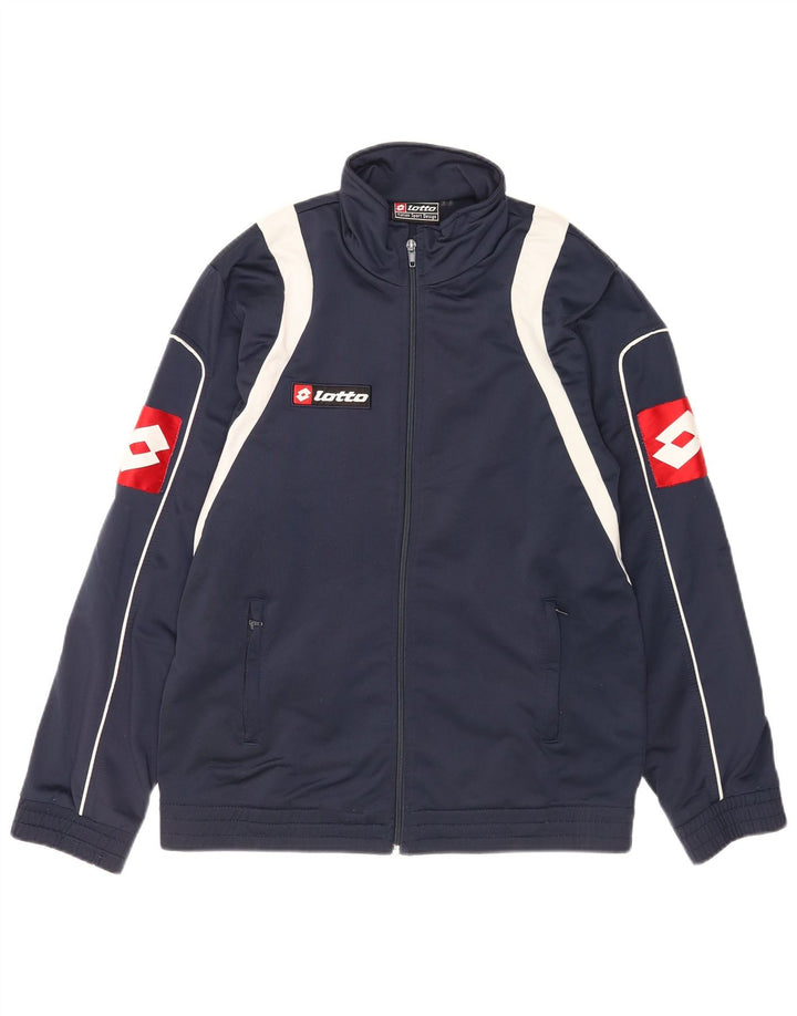 Lotto Mens Treino Top Jacket UK 38/40 Médio Azul Marinho Colorblock