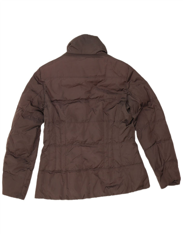 Jaqueta acolchoada feminina Geox UK 14 grande poliéster marrom