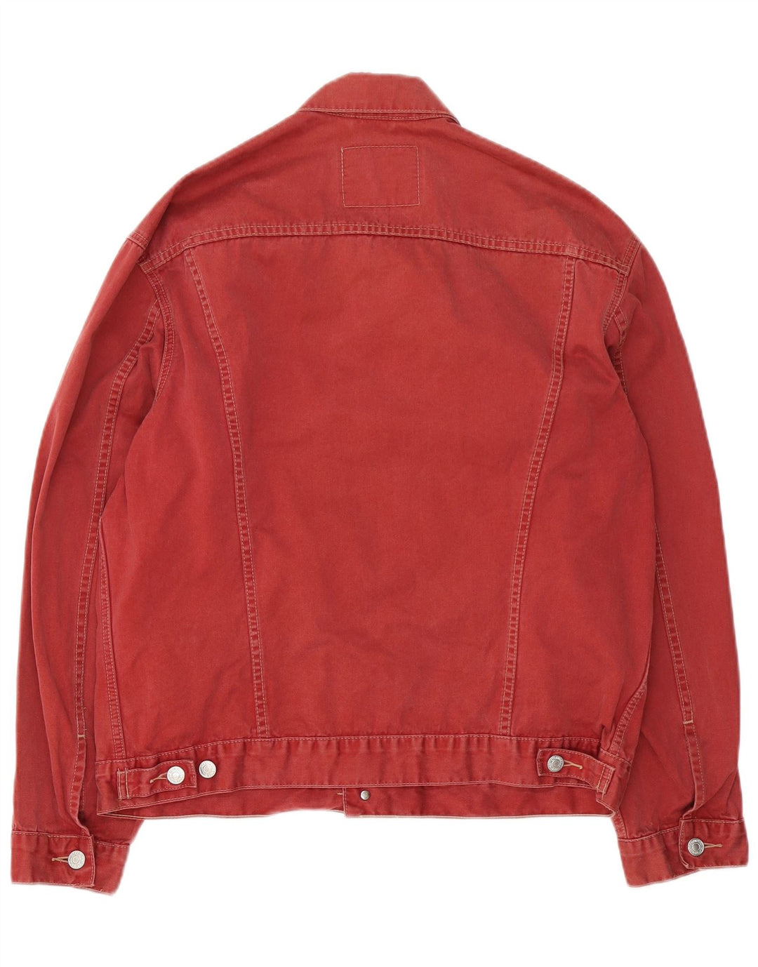 Jaqueta jeans masculina Levi's UK 40 grande algodão vermelho